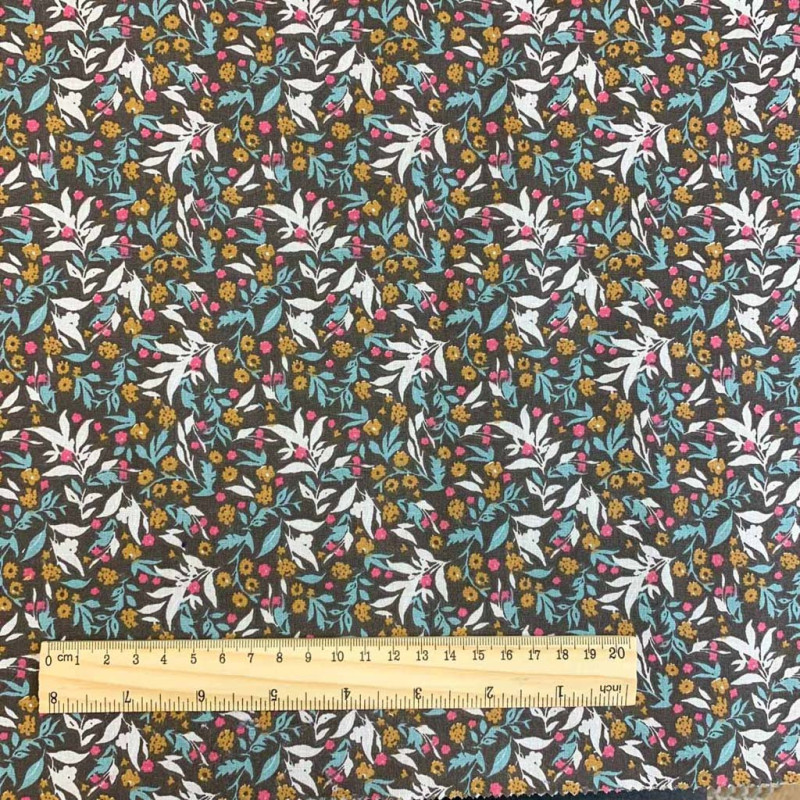 Printed Cotton KIMIA Sepia / Brown Sugar
